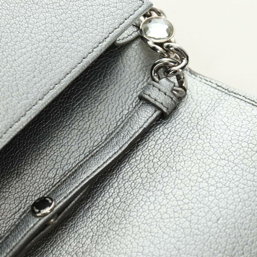 【日本直送】Miu Miu 銀色皮革單肩包 正品 BA13407M-22