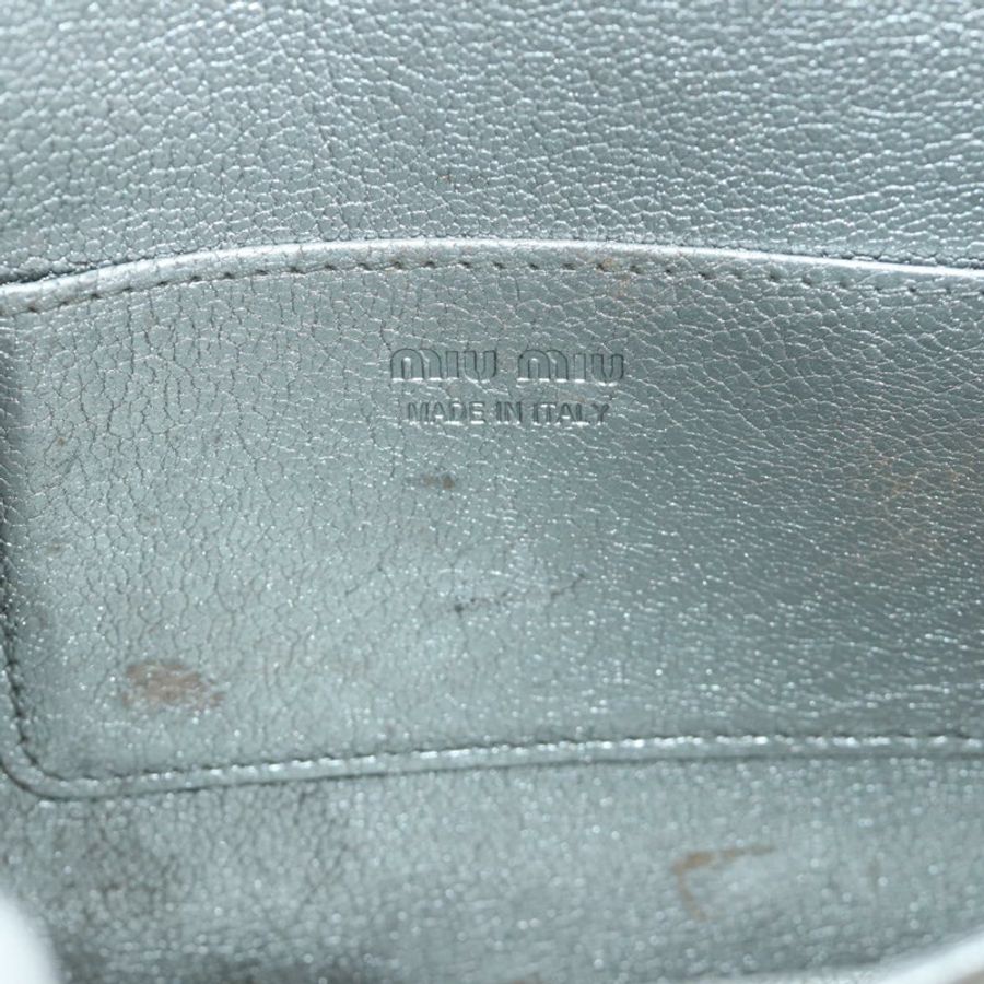 【日本直送】Miu Miu 銀色皮革單肩包 正品 BA13407M-24