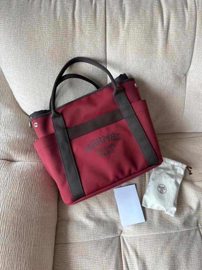 未使用品 Hermes The Grooming Bag 馬術包 Rouge H 愛馬仕紅 B刻-1