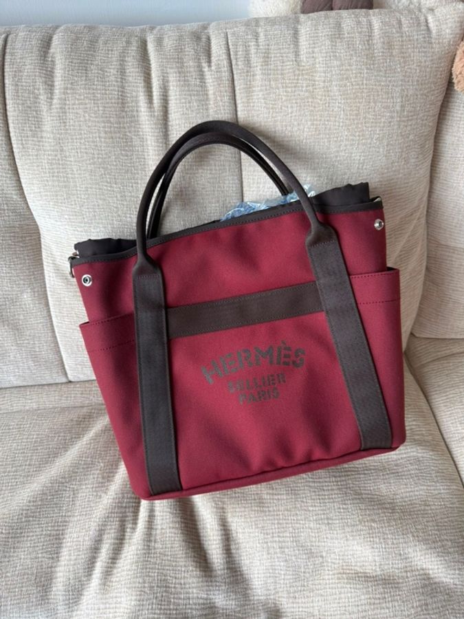 未使用品 Hermes The Grooming Bag 馬術包 Rouge H 愛馬仕紅 B刻-4
