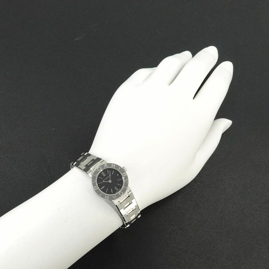 寶格麗 BB23SS 女士腕錶，日期顯示，黑色石英錶-2