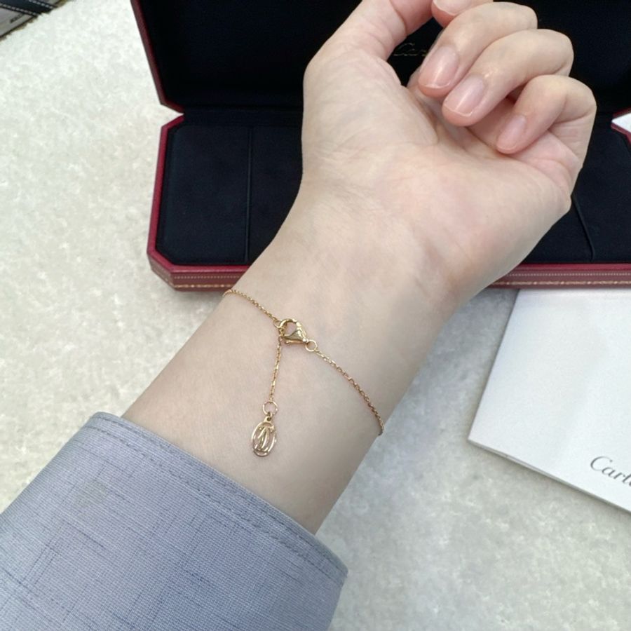 Cartier 卡地亞 Cartier d’Amour 玫瑰金 單鑽 手鍊 手環 Mini款 鑽石手鍊 B6045717-1