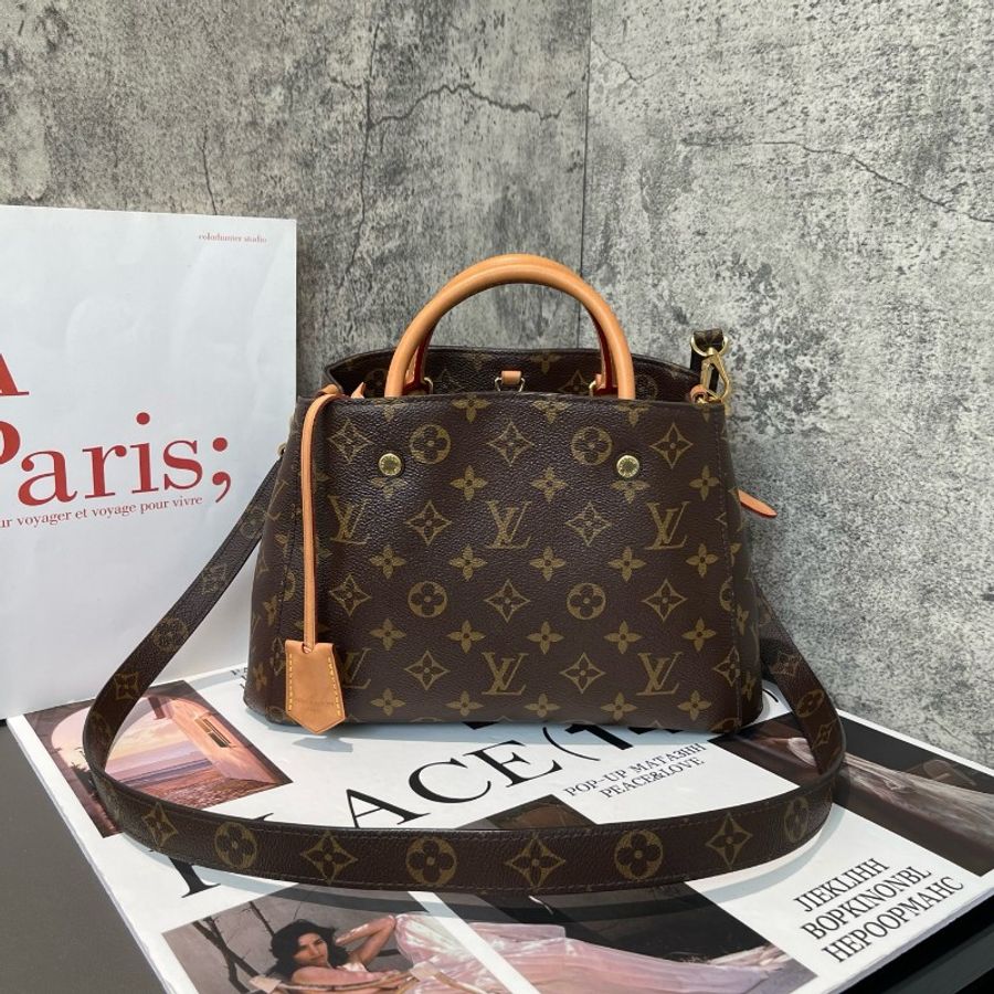 Louis Vuitton Montaigne 老花 BB 手提包肩背包-2
