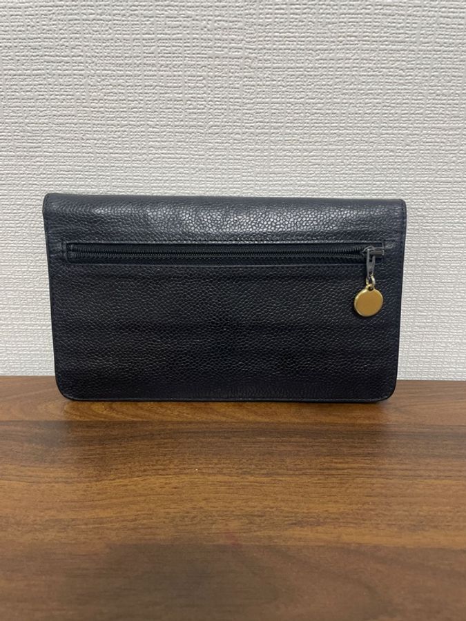 Chanel 荔枝皮壓紋logo 長夾-2
