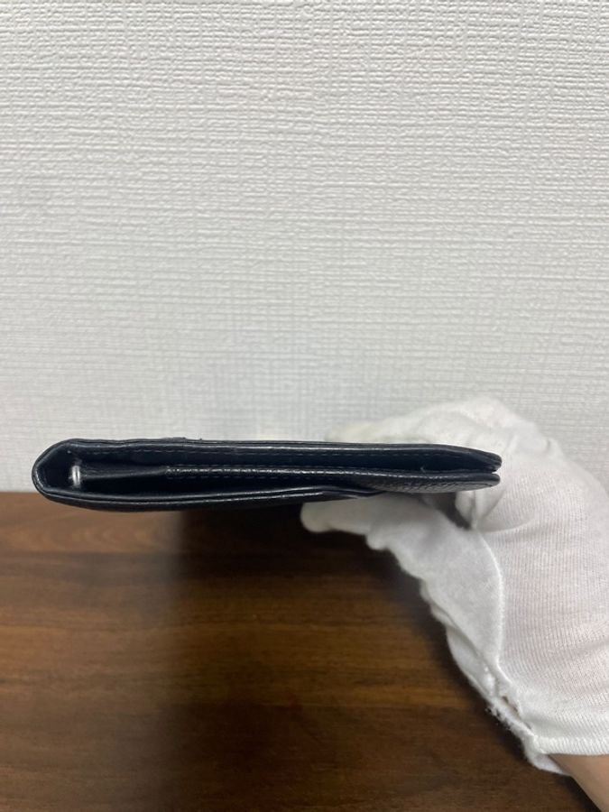 Chanel 荔枝皮壓紋logo 長夾-5
