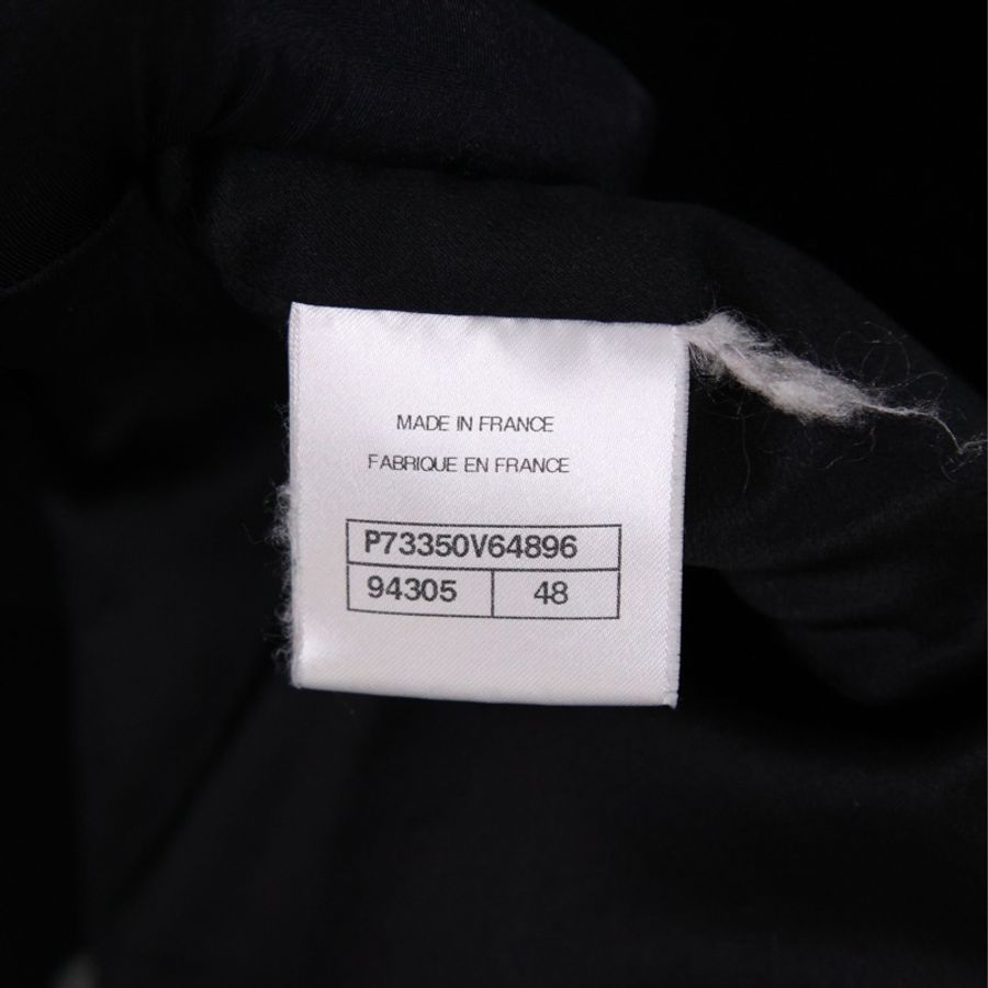 Chanel 22B秋冬预告系列金高银同款黑色丝绒细闪双排扣两口袋外套-20