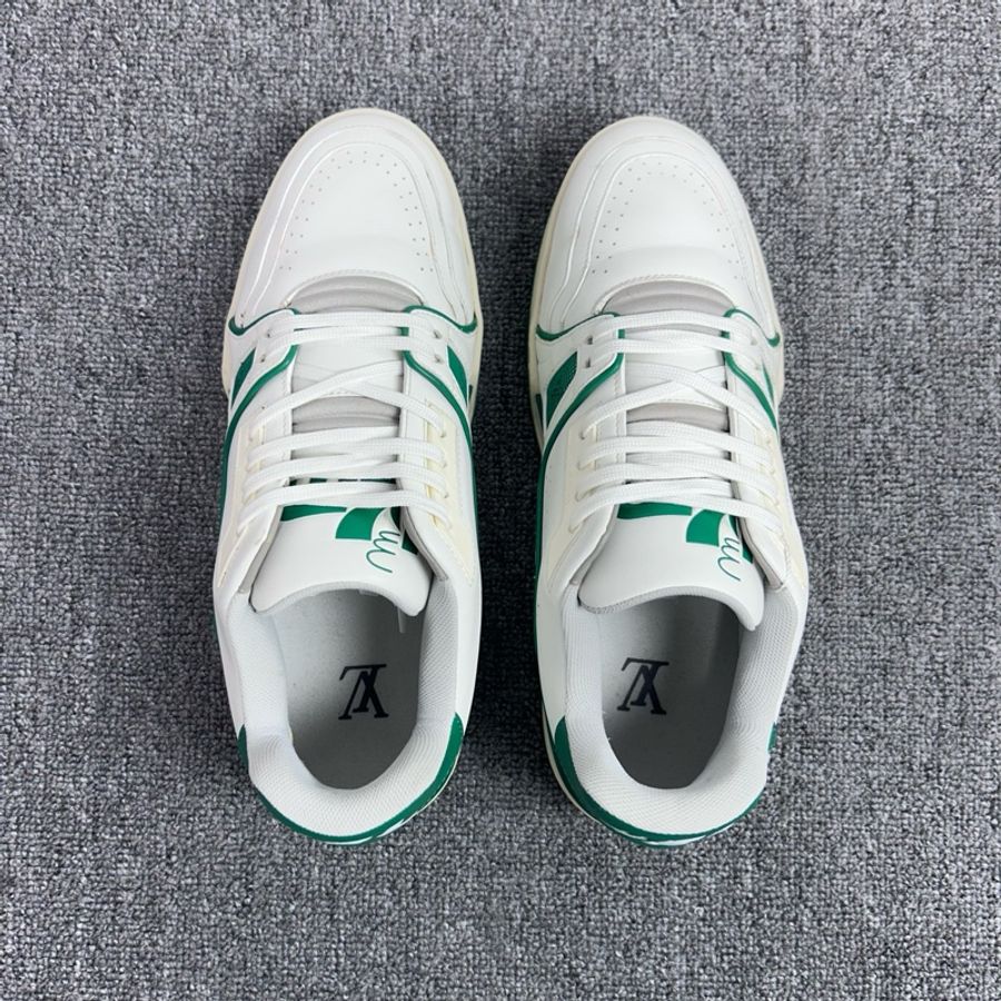 Louis Vuitton 路易威登 LV Trainer 白綠og色 後跟簽名款 40.5碼-2