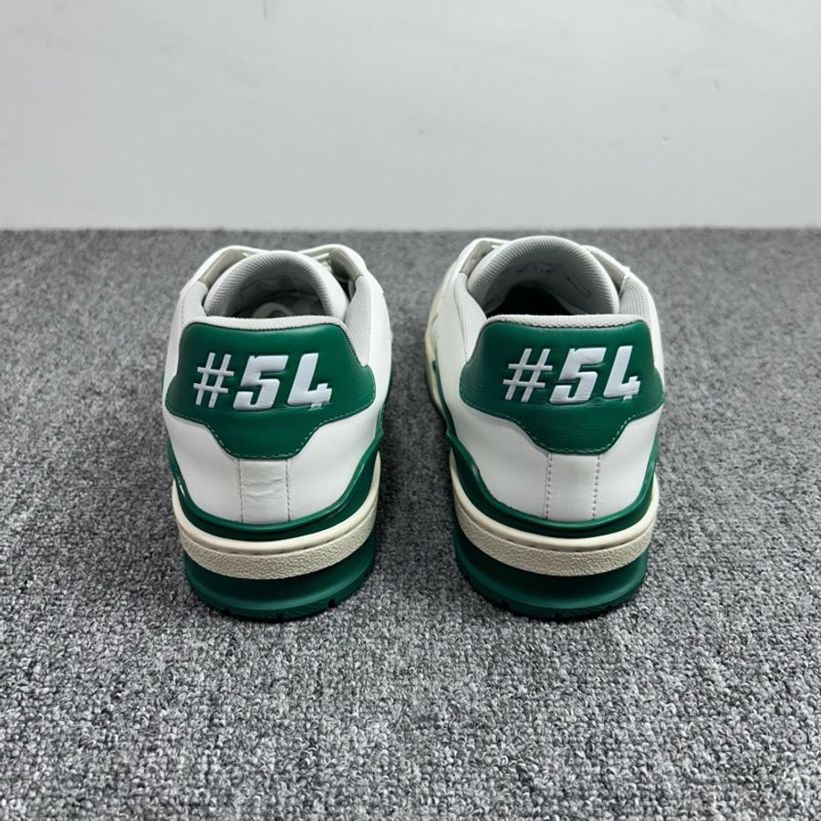 Louis Vuitton 路易威登 LV Trainer 白綠og色 後跟簽名款 40.5碼-5