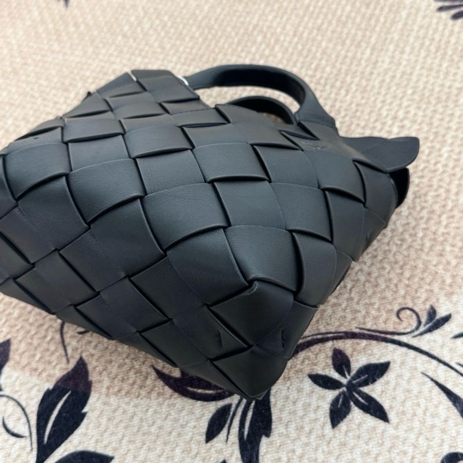 Loewe羅意威 黑銀秀款菜籃子手提包斜挎包 附件:肩帶-6