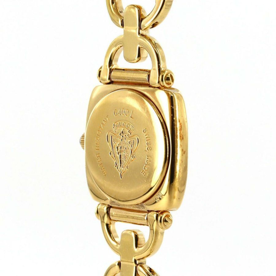 Gucci Horsebit 6400L GP 石英錶-5