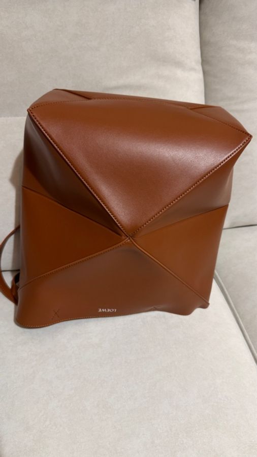 「全新自售」LOEWE 羅威 Puzzle Fold 中型 牛皮拼圖托特-松鼠棕-4