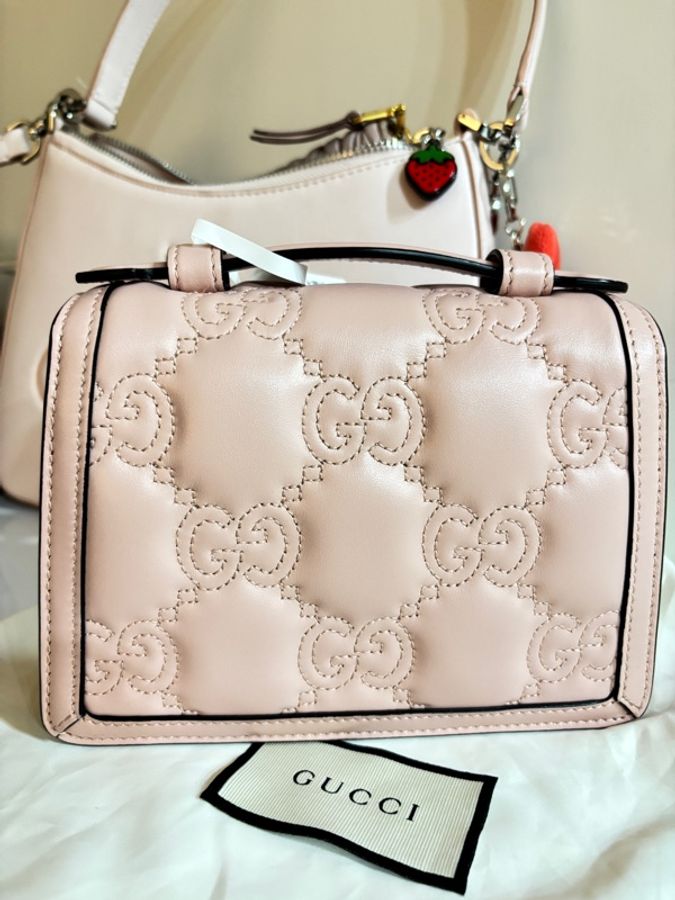 Gucci GG Marmont粉色小號-11