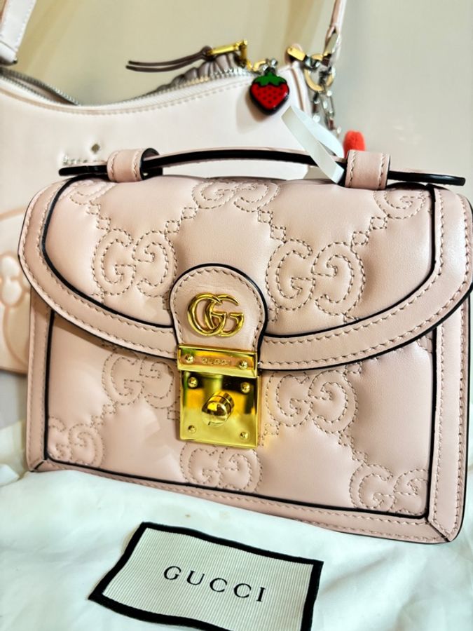 Gucci GG Marmont粉色小號-22