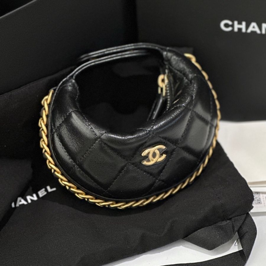 99新 Chanel 香奈兒 25A最新手拿包 迷你 芯片款-0
