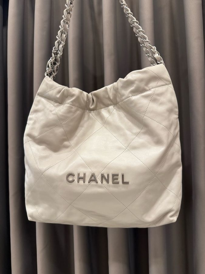 (包況超美🫶🏻)Chanel 22bag小號芯片灰色-0