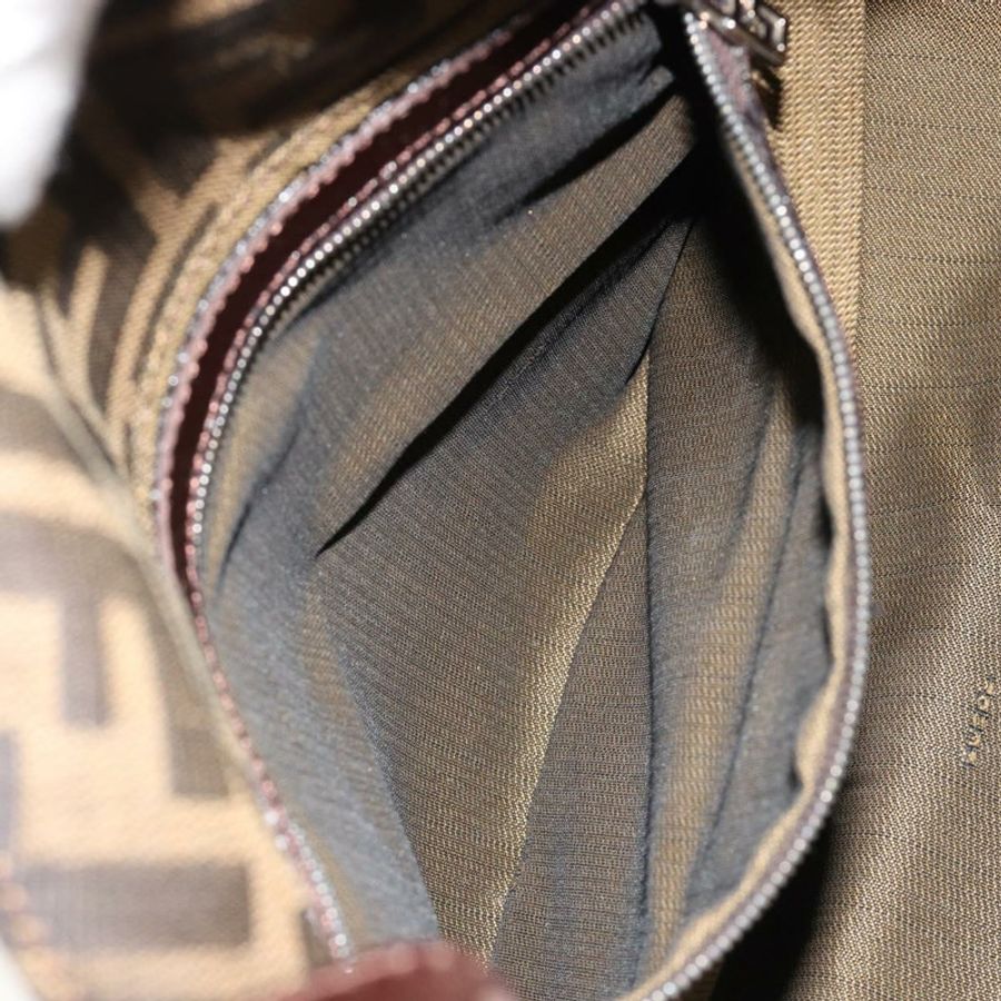 【日本直送】FENDI Zucca帆布Mamma Baguette單肩包 黑色棕色 正品 184555SAM-10
