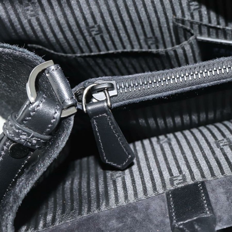 【日本直送】FENDI 漆皮手提包 兩用 黑色 銀色 正品 184926A-22