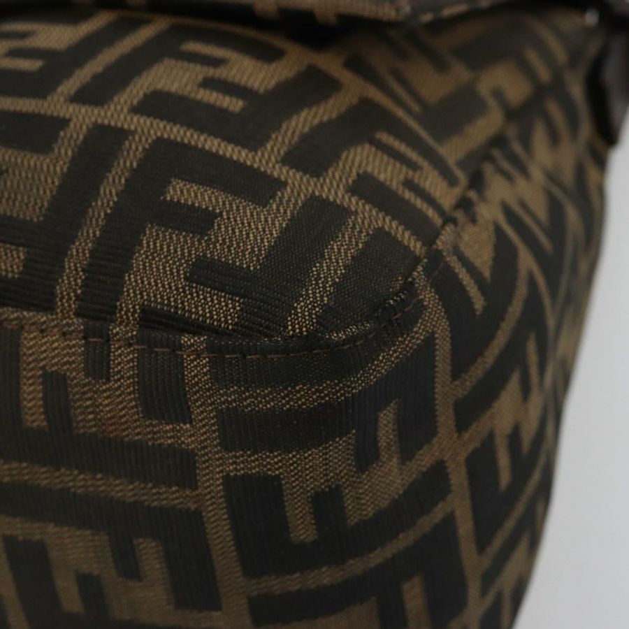 【日本直送】FENDI Zucca帆布Mamma Baguette單肩包 黑色棕色 正品 184905SAM-13