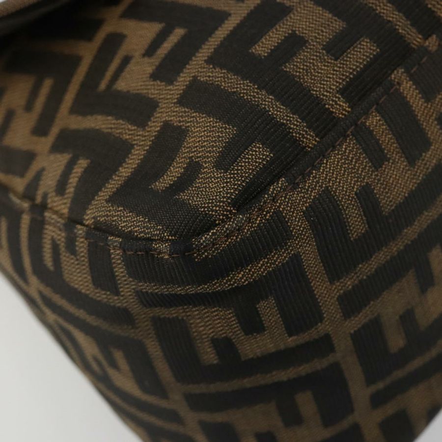 【日本直送】FENDI Zucca帆布Mamma Baguette單肩包 黑色棕色 正品 184905SAM-14