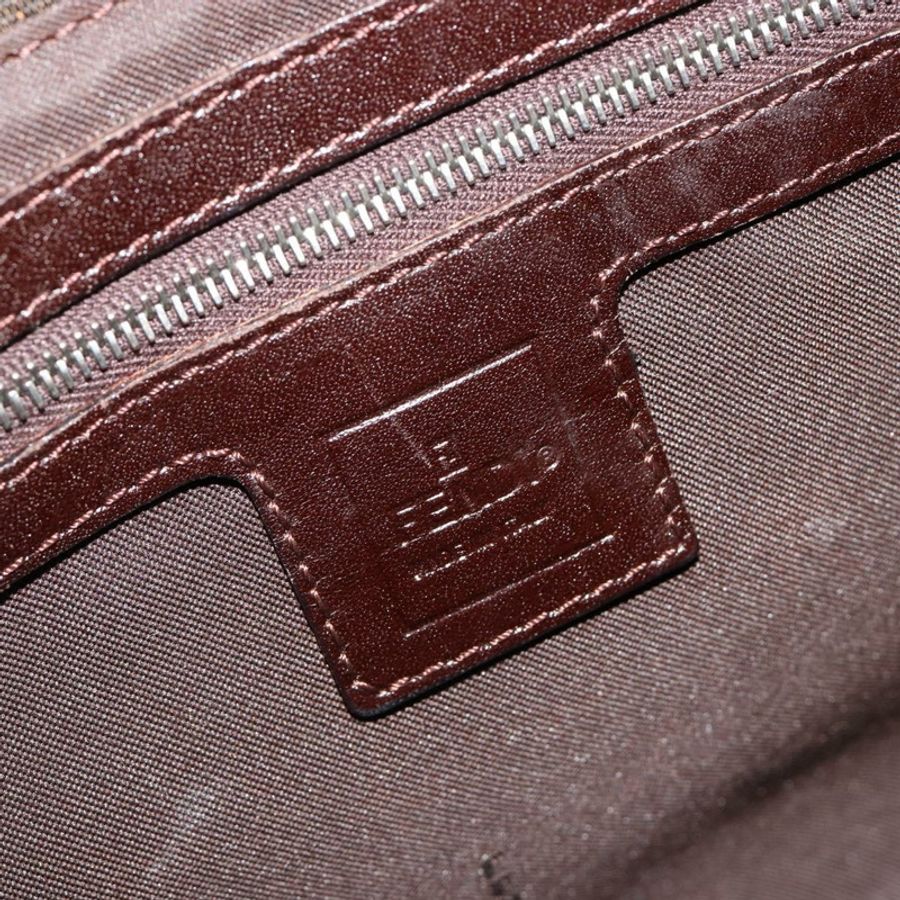 【日本直送】FENDI Zucca帆布Mamma Baguette單肩包 黑色棕色 正品 184905SAM-20