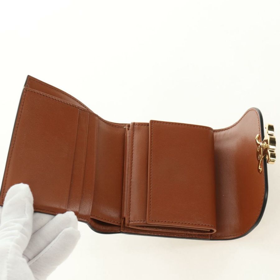 【日本直送】CELINE Triomphe 皮夾 牛仔藍 金色 正品 184693M-6
