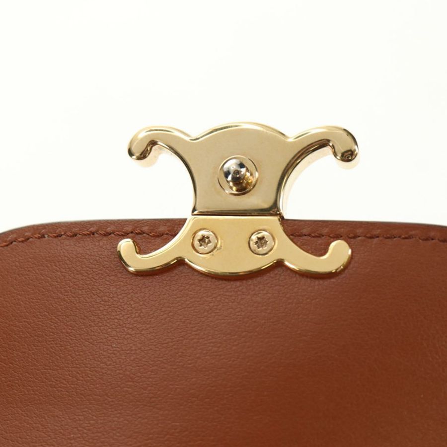 【日本直送】CELINE Triomphe 皮夾 牛仔藍 金色 正品 184693M-20
