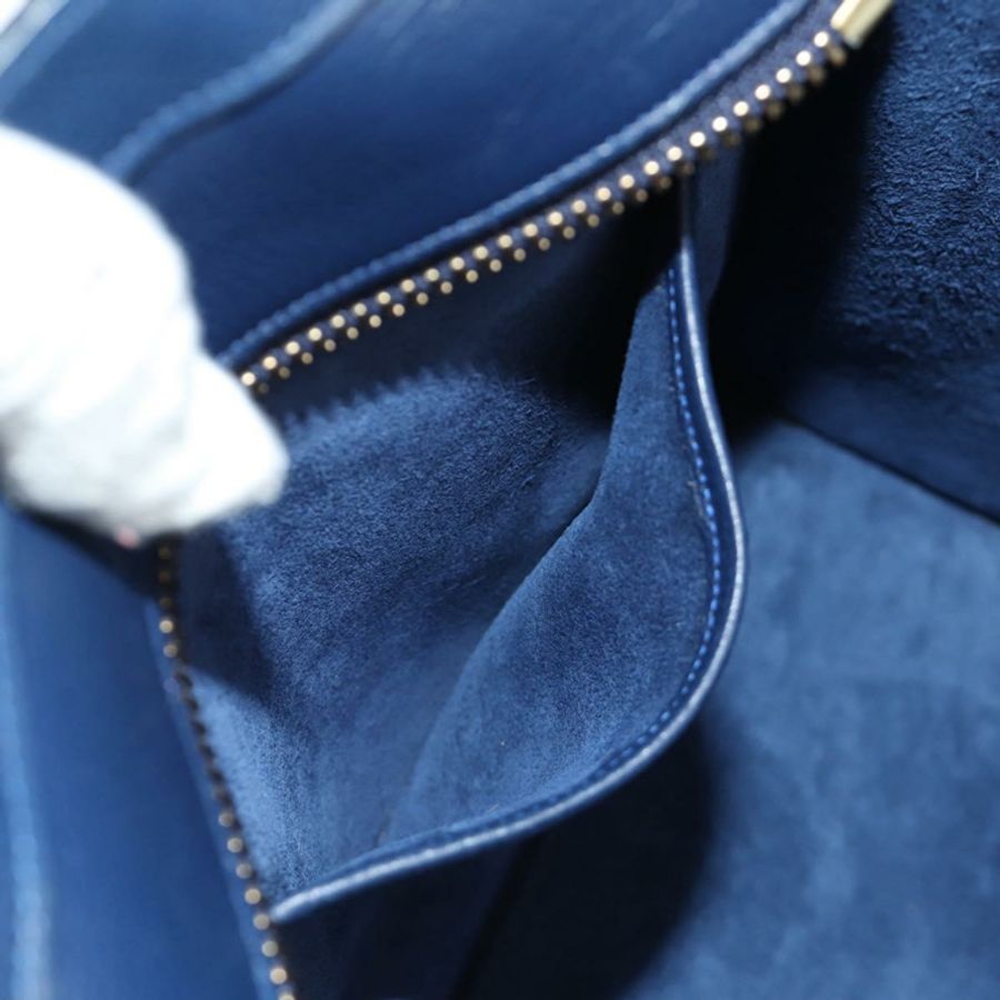 【日本直送】CELINE Luggage Micro Shopper 手提包 皮革 海軍藍 金色 正品 184734V-22