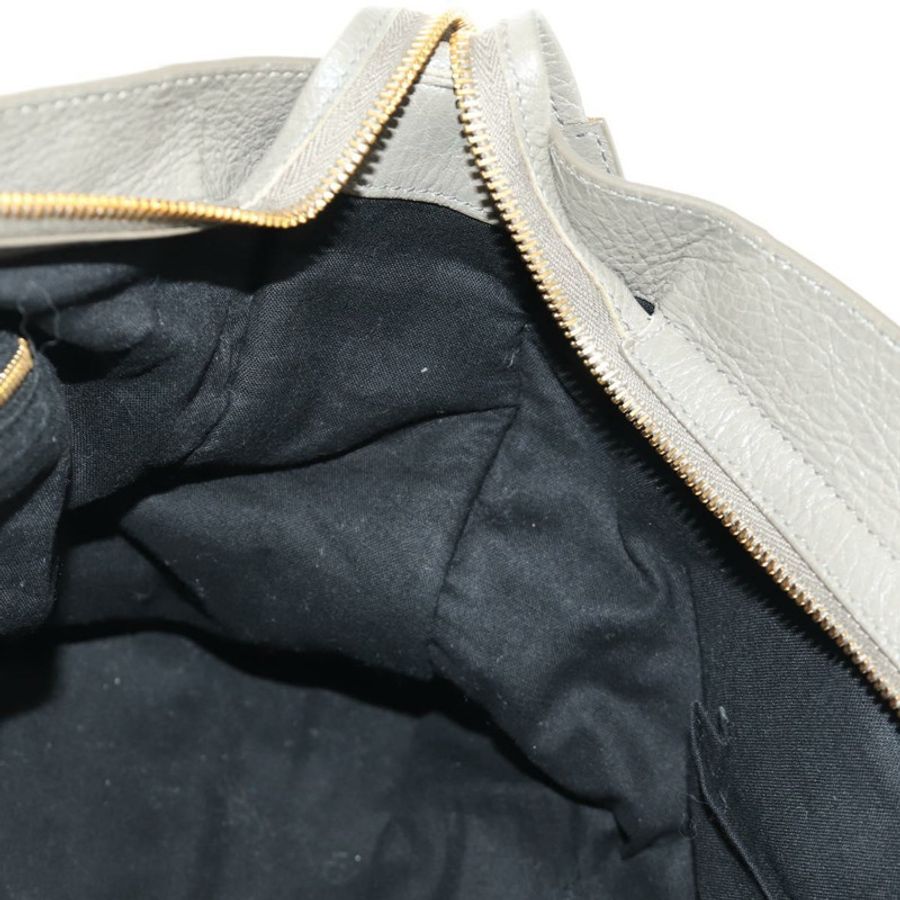 【日本直送】BALENCIAGA Giant City 手提包,皮革材質,兩用,灰色/金色,貨號 281770,正品號 184362M-22