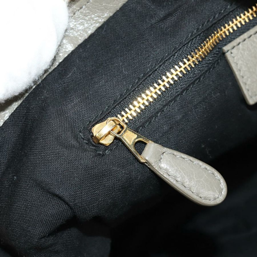 【日本直送】BALENCIAGA Giant City 手提包,皮革材質,兩用,灰色/金色,貨號 281770,正品號 184362M-24