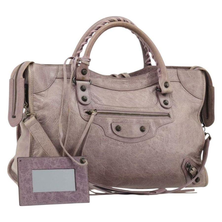 【日本直送】BALENCIAGA The City 手提包 皮革 2way 紫色 115748 正品 184981SM-0