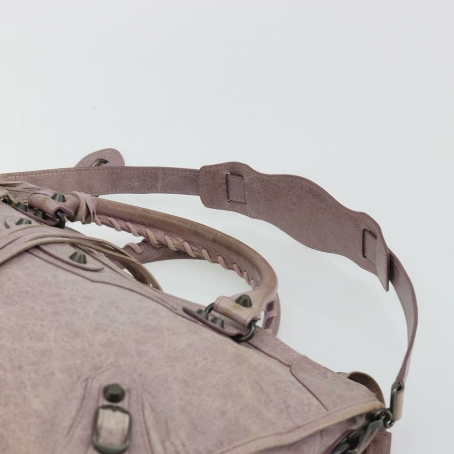【日本直送】BALENCIAGA The City 手提包 皮革 2way 紫色 115748 正品 184981SM-14