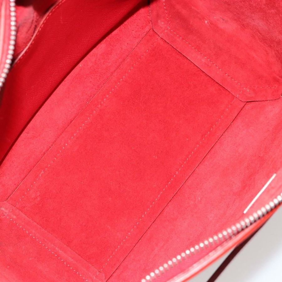 【日本直送】CELINE Belt Bag Micro Hand Bag Leather 2way Red Silver Auth 185181V-9