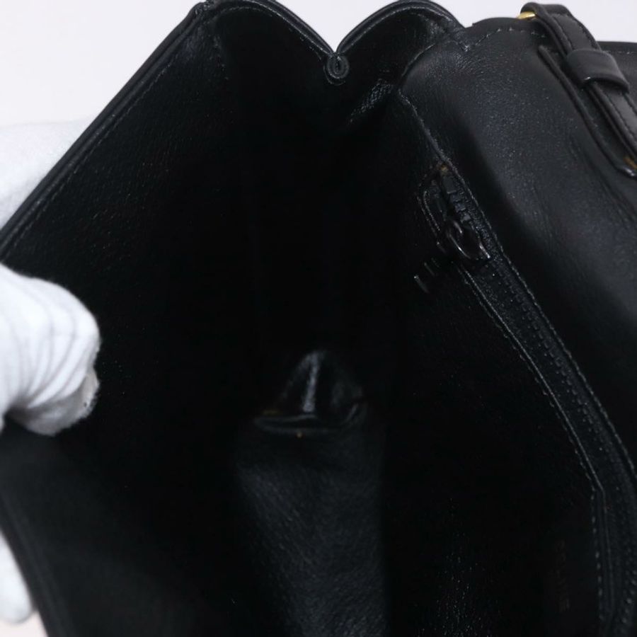 【日本直送】CELINE 鏈條肩背包 皮革 黑色 金色 正品 ki6665M-20