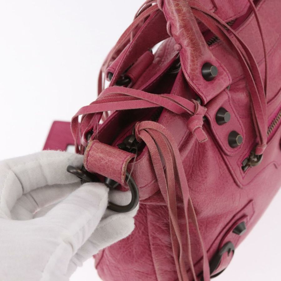 【日本直送】BALENCIAGA The First 手提包 皮革 2way 粉紅色 103208 正品 184935SM-20
