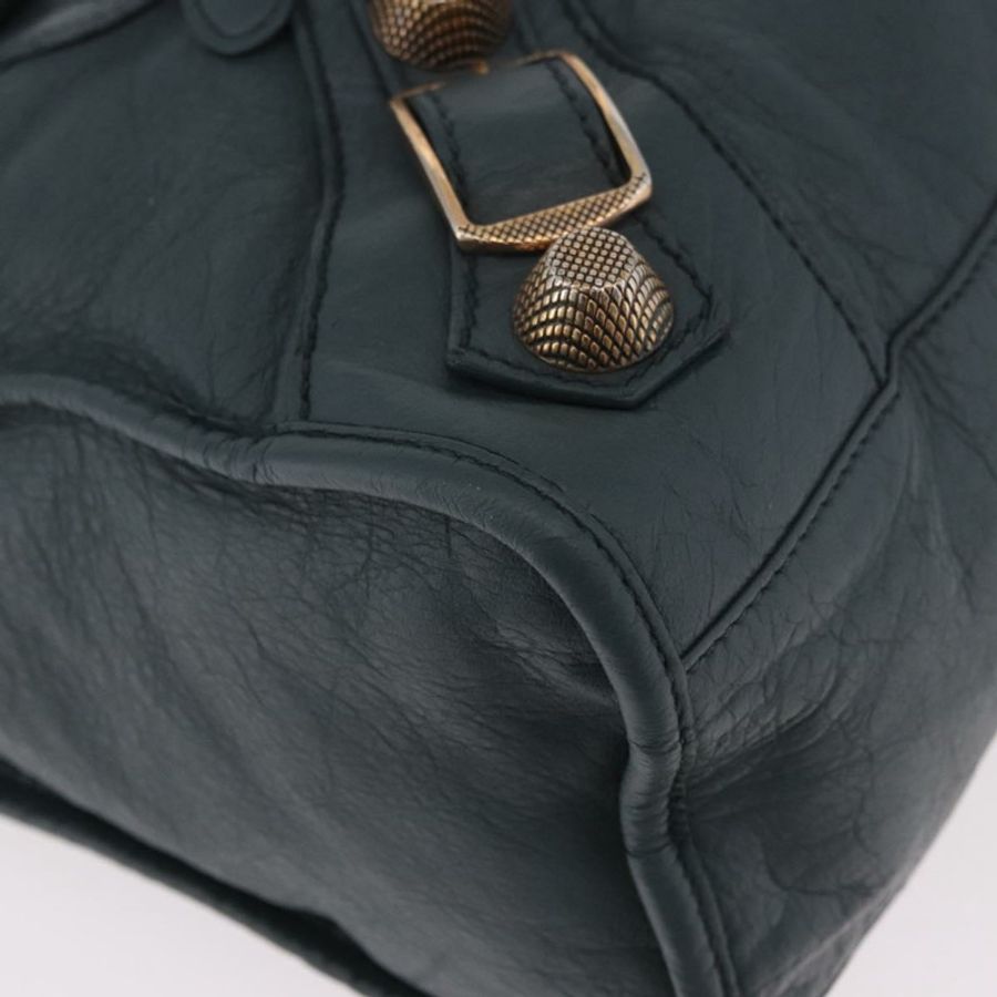 【日本直送】BALENCIAGA Giant City 手提包 皮革 2way 海軍藍/金色 173084 正品 185401M-8