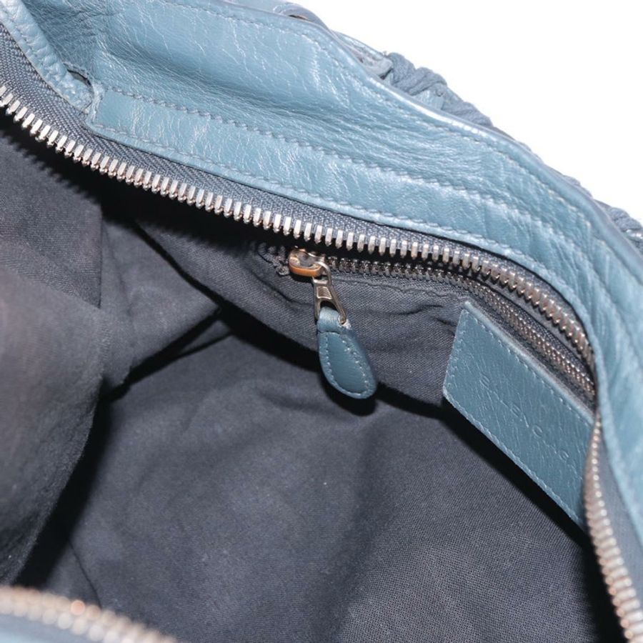 【日本直送】BALENCIAGA Giant City 手提包 皮革 2way 海軍藍/金色 173084 正品 185401M-20