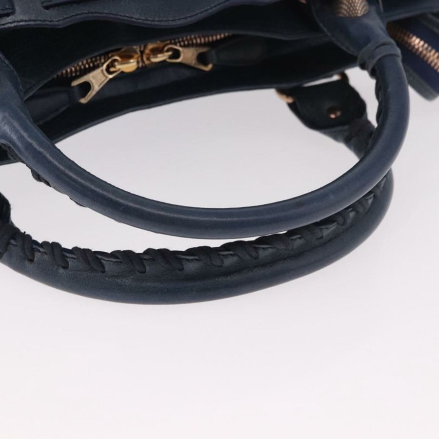 【日本直送】BALENCIAGA Giant City 手提包,皮革材質,兩用,海軍藍/金色,貨號 173084,正品編號 185368SAM-6
