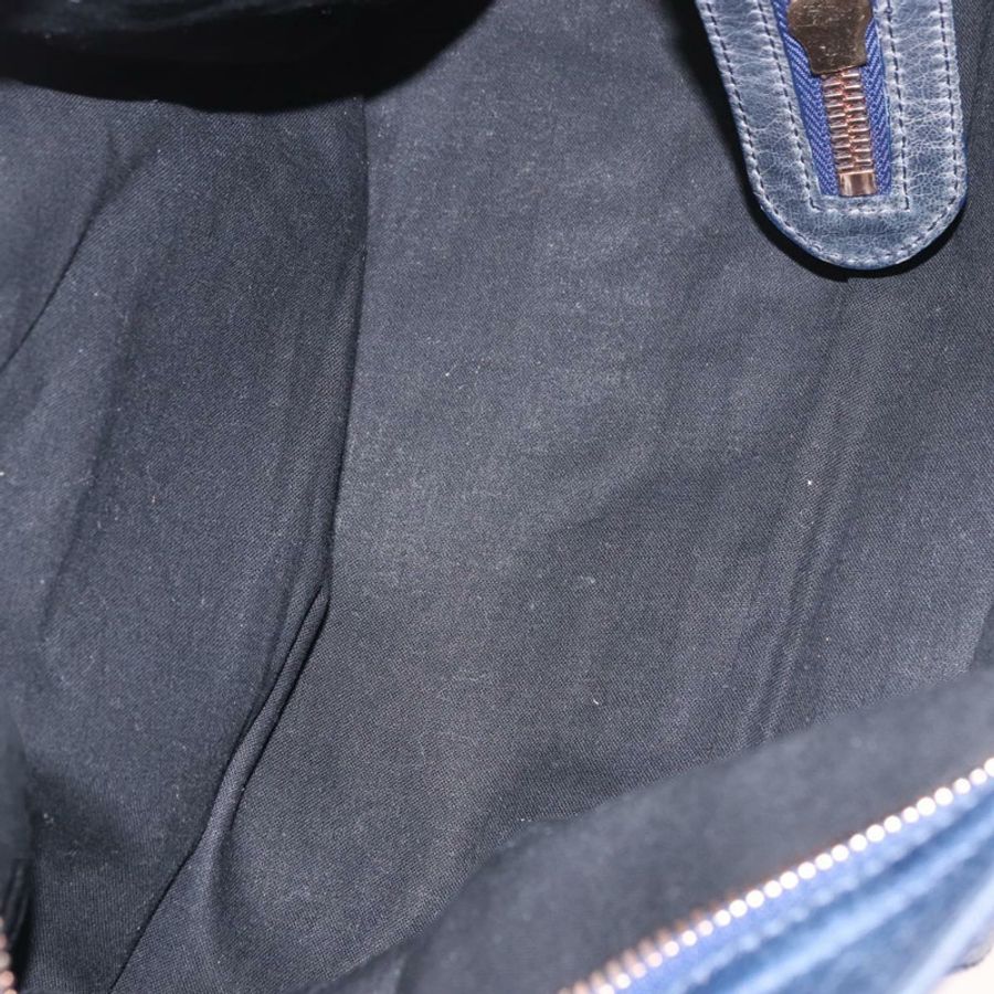 【日本直送】BALENCIAGA Giant City 手提包,皮革材質,兩用,海軍藍/金色,貨號 173084,正品編號 185368SAM-9