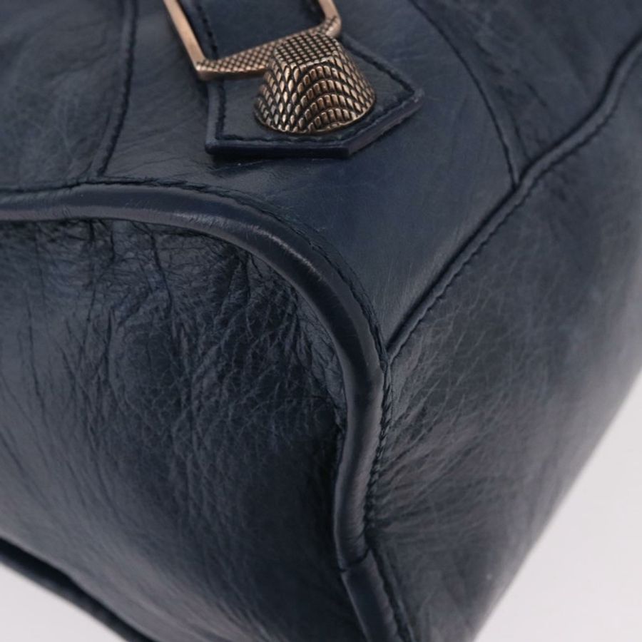 【日本直送】BALENCIAGA Giant City 手提包,皮革材質,兩用,海軍藍/金色,貨號 173084,正品編號 185368SAM-15