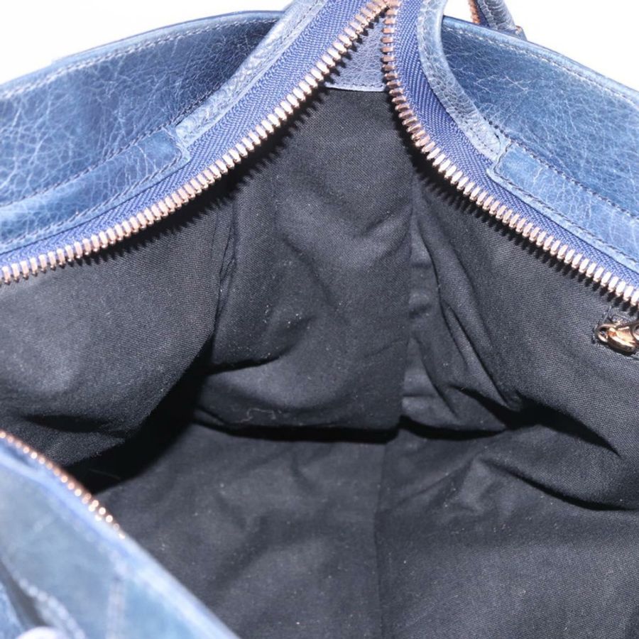 【日本直送】BALENCIAGA Giant City 手提包,皮革材質,兩用,海軍藍/金色,貨號 173084,正品編號 185368SAM-22