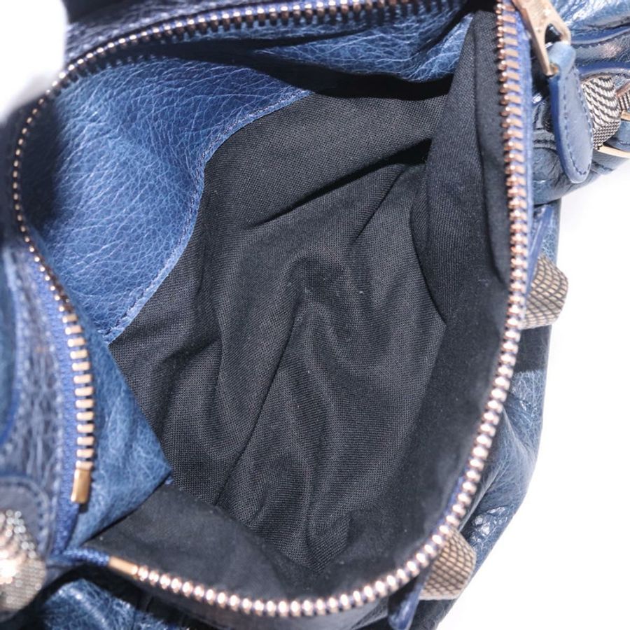 【日本直送】BALENCIAGA Giant City 手提包,皮革材質,兩用,海軍藍/金色,貨號 173084,正品編號 185368SAM-25