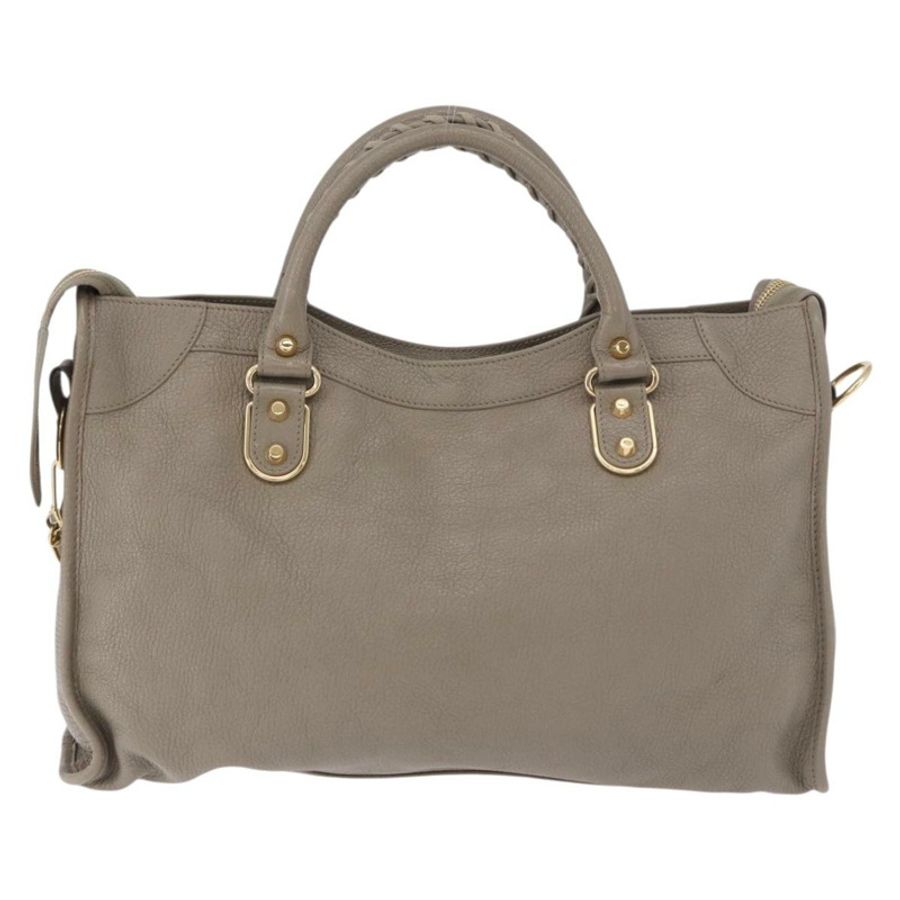 【日本直送】BALENCIAGA 經典金屬邊飾都會包 2way 米色 390154 正品 185406SAM-1