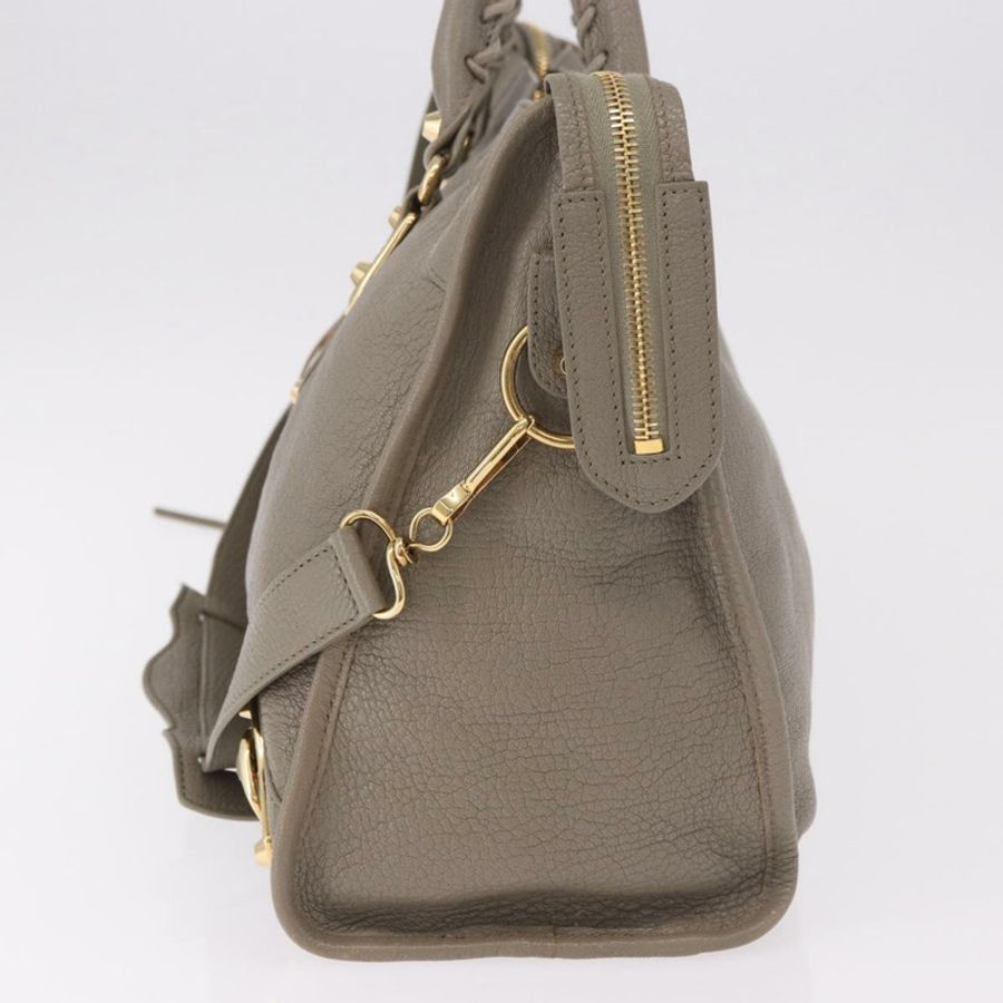 【日本直送】BALENCIAGA 經典金屬邊飾都會包 2way 米色 390154 正品 185406SAM-2