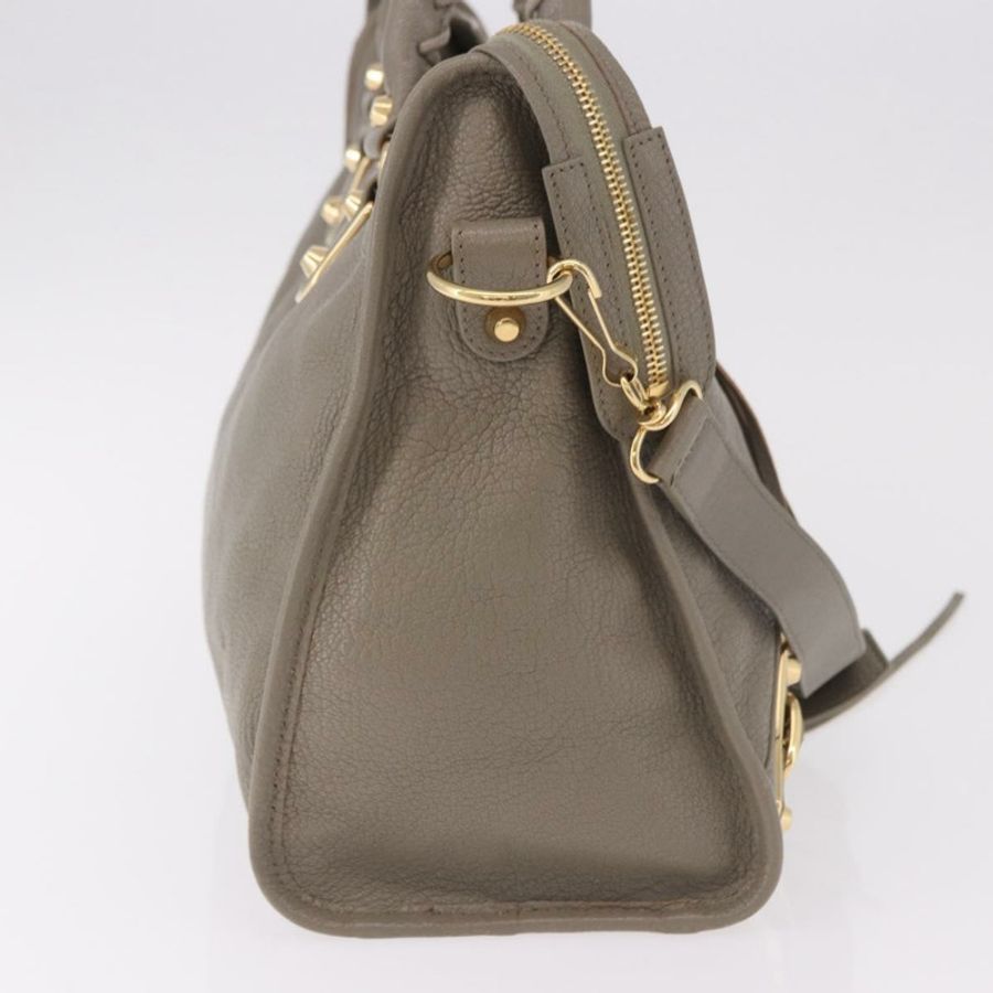 【日本直送】BALENCIAGA 經典金屬邊飾都會包 2way 米色 390154 正品 185406SAM-3