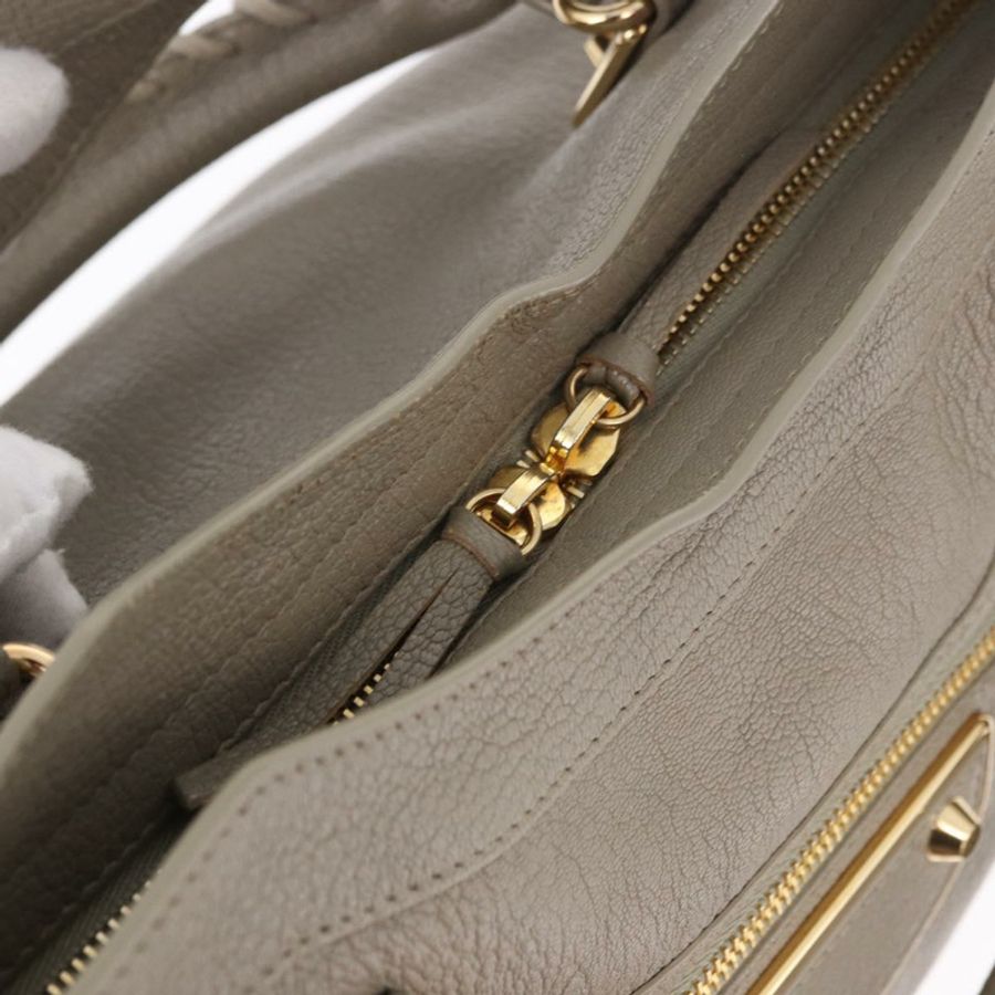 【日本直送】BALENCIAGA 經典金屬邊飾都會包 2way 米色 390154 正品 185406SAM-9