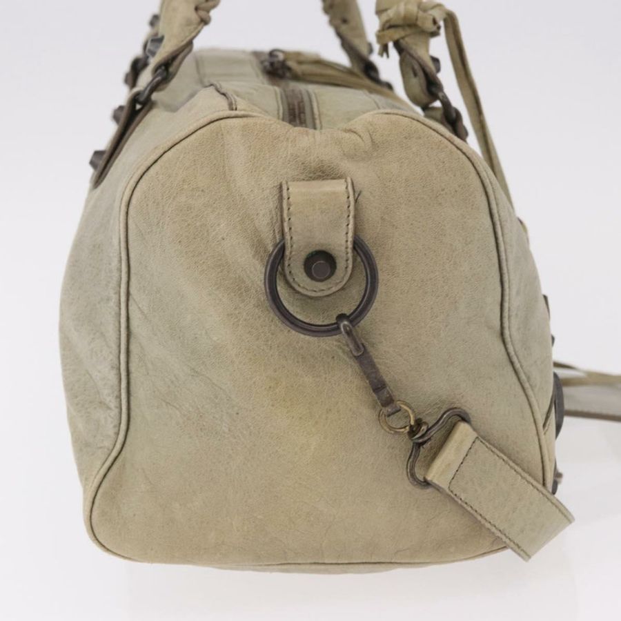 【日本直送】BALENCIAGA Tzigie 手提包 皮革 兩用 米色 128523 正品 185359V-3