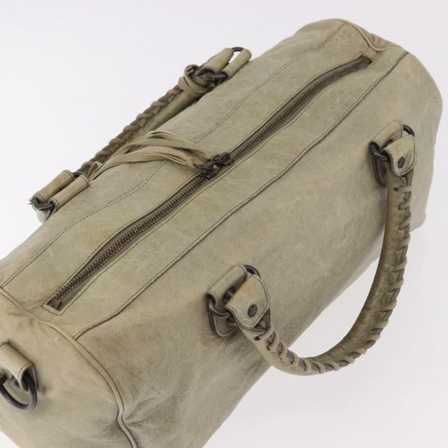 【日本直送】BALENCIAGA Tzigie 手提包 皮革 兩用 米色 128523 正品 185359V-5
