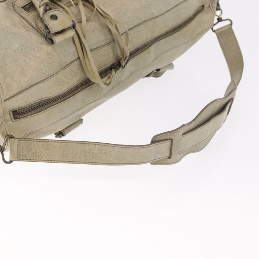 【日本直送】BALENCIAGA Tzigie 手提包 皮革 兩用 米色 128523 正品 185359V-8