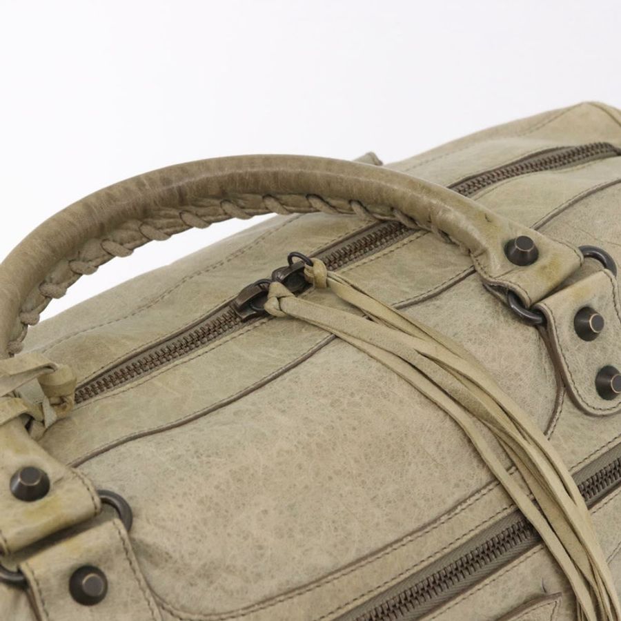 【日本直送】BALENCIAGA Tzigie 手提包 皮革 兩用 米色 128523 正品 185359V-9