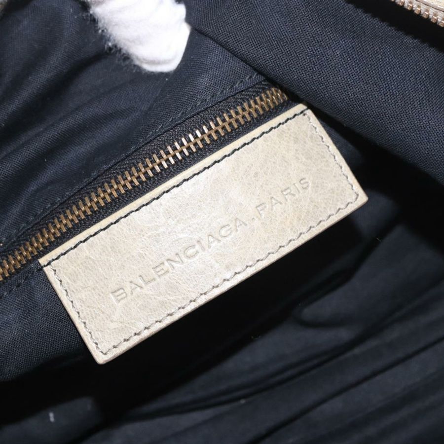 【日本直送】BALENCIAGA Tzigie 手提包 皮革 兩用 米色 128523 正品 185359V-21